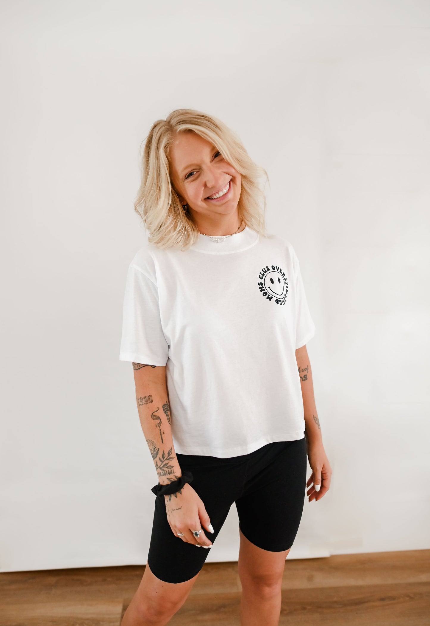 Overstimulated Moms Club Boxy Cropped Tee