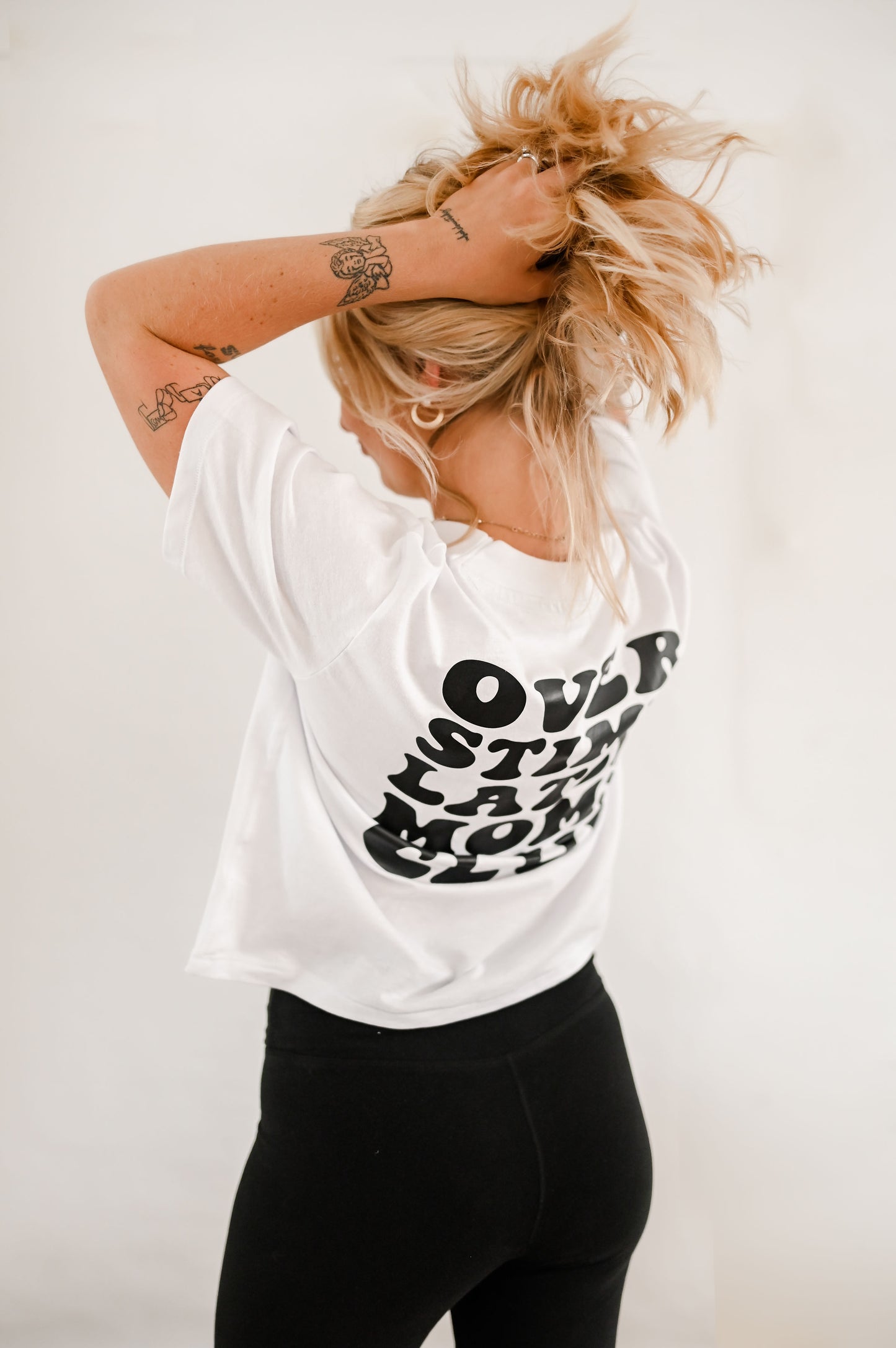 Overstimulated Moms Club Boxy Cropped Tee