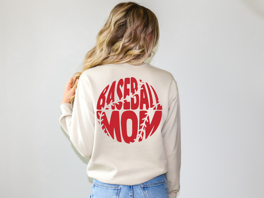 Baseball Mom Crew Neck Sweatshirt